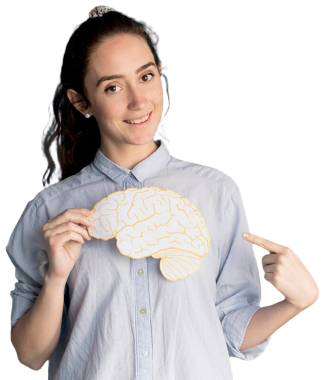 Imagen de mujer colaboradora en referencia a la evaluación de habilidades cognitivas de la prueba Batería de Cognitivas de Psigma Corp