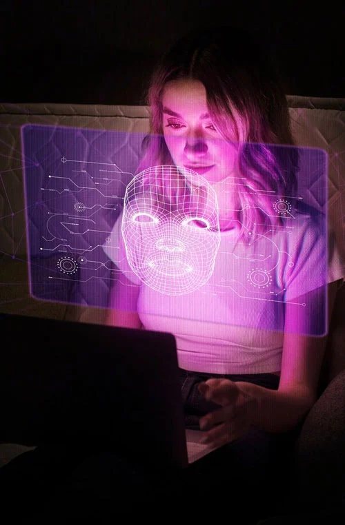 Imagen de evaluación mujer en referencia a la evaluación con Inteligencia Artificial de la prueba Fhiable de Psigma Corp