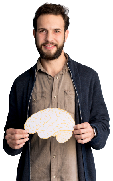 Imagen de hombre colaborador en referencia a la evaluación de preferencias cerebrales de la prueba Neuro Kompe de Psigma Corp